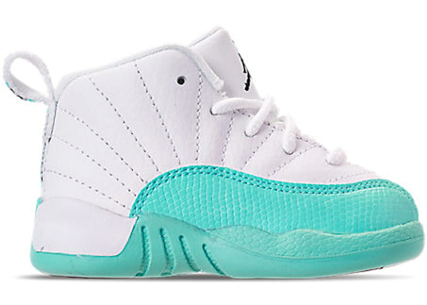 ナイキ ジョーダン アクア 白色 ホワイト 黒色 ブラック ジュニア キッズ JORDAN 12 RETRO LIGHT AQUA (TD) / WHITE BLACK LIGHT AQUA