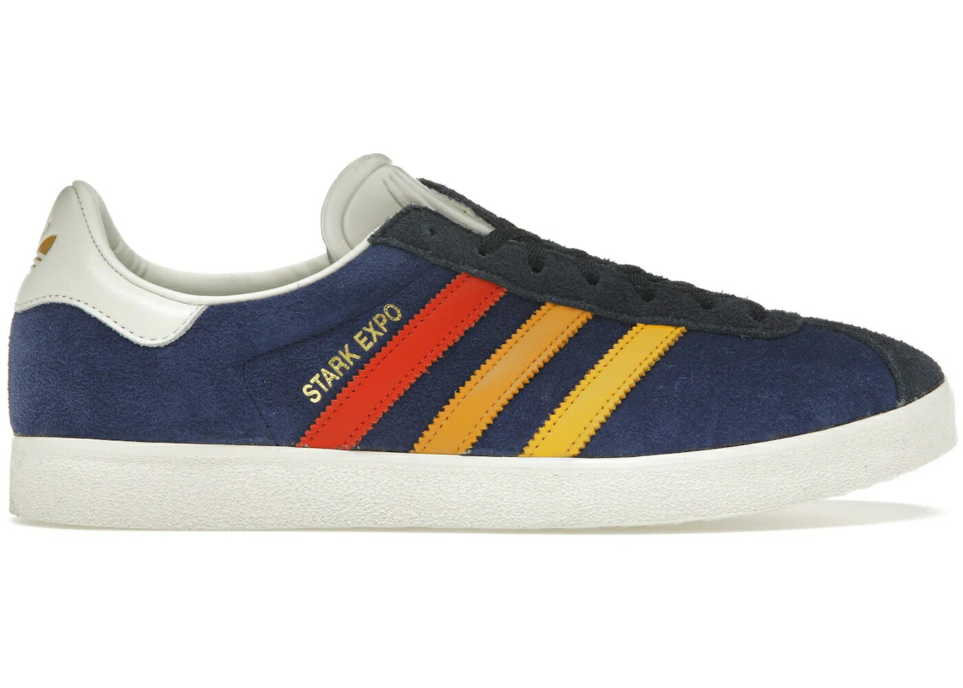 アディダス ガゼル 青味 青み ゴールド 赤 赤いこと SIZE? スニーカー メンズ ADIDAS GAZELLE EXCLUSIVE MARVEL STARK INDUSTRIES PACK / BLUE GOLD RED