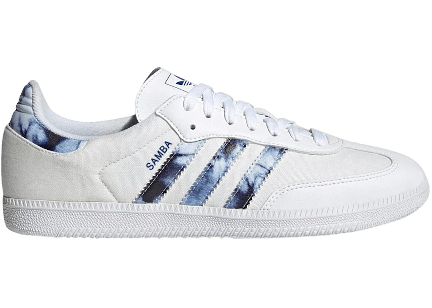 アディダス サンバ ネクタイ 白色 ホワイト 青色 ブルー スニーカー メンズ ADIDAS SAMBA TIE DYE WHITE / CLOUD WHITE ROYAL BLUE CLOUD