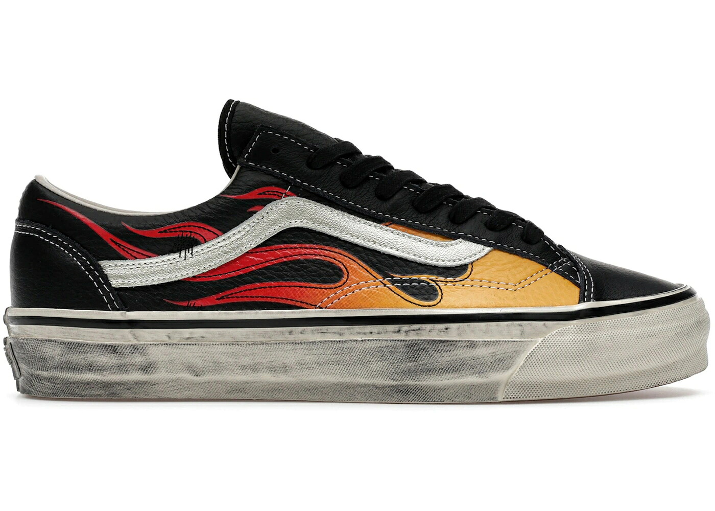 ヴァンズ バンズ 黒いこと 黒いこと 橙 オレンジ色 赤 赤いこと 年寄りの学院 スニーカー メンズ VANS LX OLD SKOOL ARCHIVE FLAME BLACK / BLACK ORANGE RED