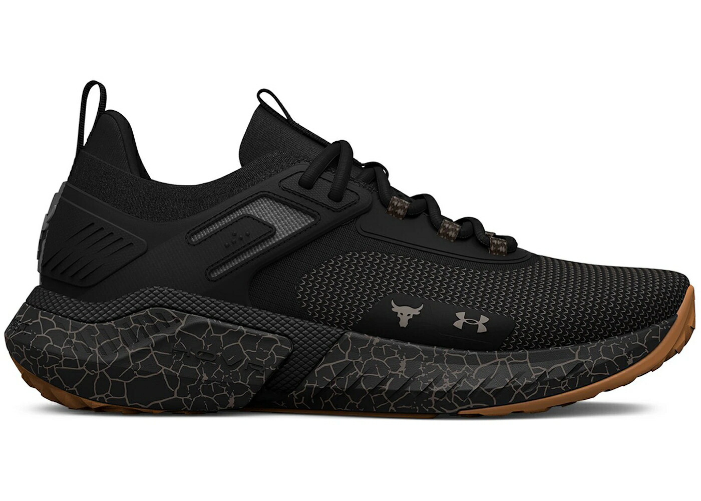 黒いこと 黒いこと アンダーアーマー スニーカー メンズ UNDER ARMOUR UNDER ARMOUR PROJECT ROCK 5 HOME GYM BLACK GUM / BLACK GUM