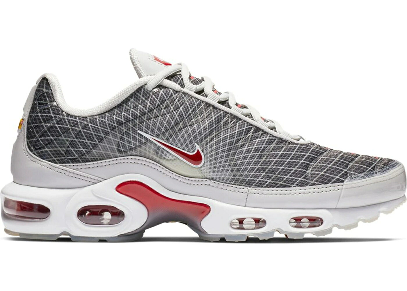ナイキ マックス ウェーブ ウェイブ 灰色 グレー 白色 ホワイト 赤 レッド エアマックスプラス スニーカー メンズ NIKE AIR MAX PLUS WAVE GRID GREY / NEUTRAL GREY WHITE VARSITY RED｜スニケス 91,135円