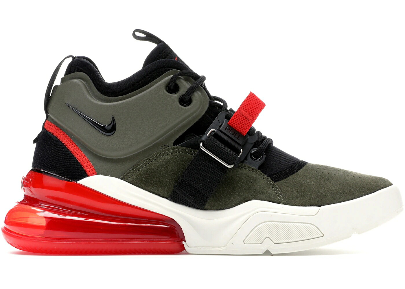 ナイキ 赤 赤いこと オリーブ 黒いこと 黒いこと 空軍 スニーカー メンズ NIKE AIR FORCE 270 MEDIUM OLIVE/CHALLENGE RED / MEDIUM OLIVE BLACK CHALLENGE RED