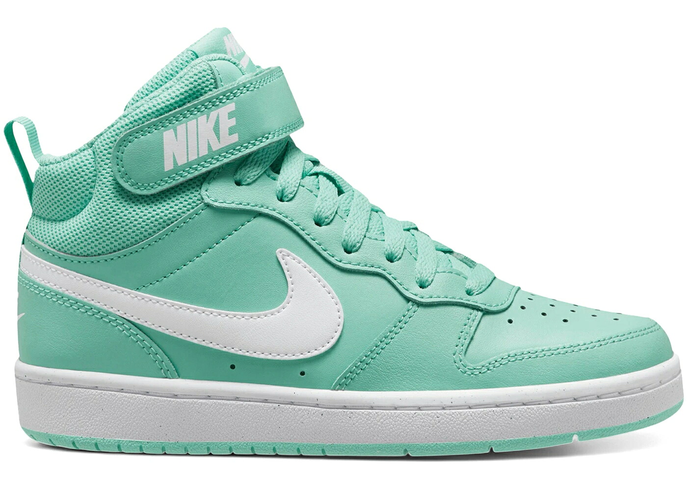 ナイキ 厚地の外套 ミッド ライズ 白いこと 白いこと コートバーロウ お坊っちゃん キッズ NIKE COURT BOROUGH MID 2 EMERALD RISE (GS) / EMERALD RISE WHITE もの言う花 マタニティ スニーカー