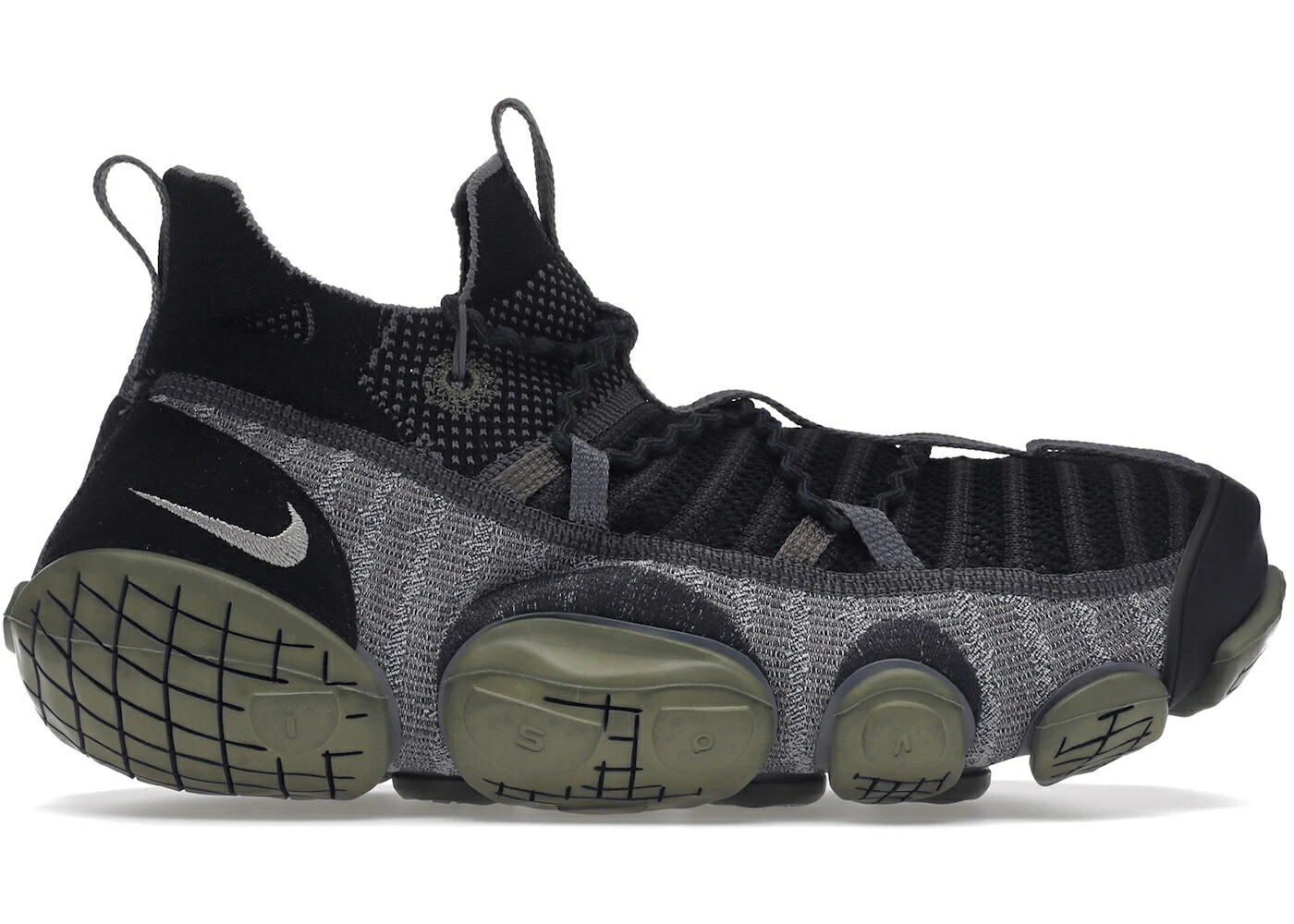 ナイキ 黒いこと 黒いこと オリーブ スニーカー メンズ NIKE ISPA LINK BLACK MEDIUM OLIVE / BLACK MEDIUM OLIVE