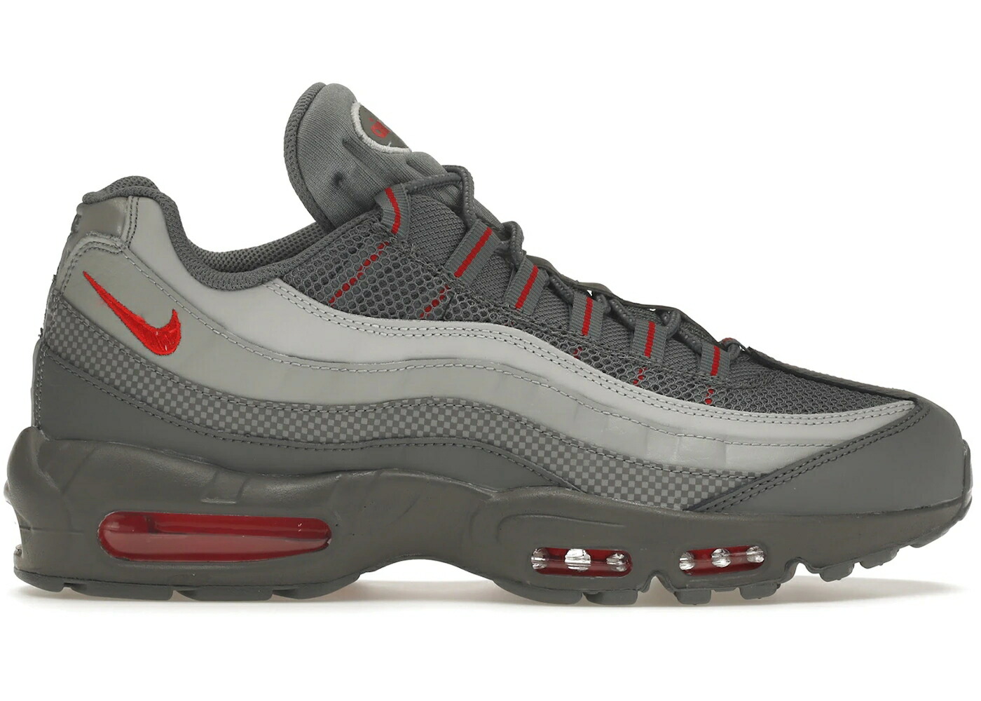 ナイキ マックス 灰色 グレー 赤 レッド エアマックス スニーカー メンズ NIKE AIR MAX 95 GREY RED / GREY DARK GREY RED