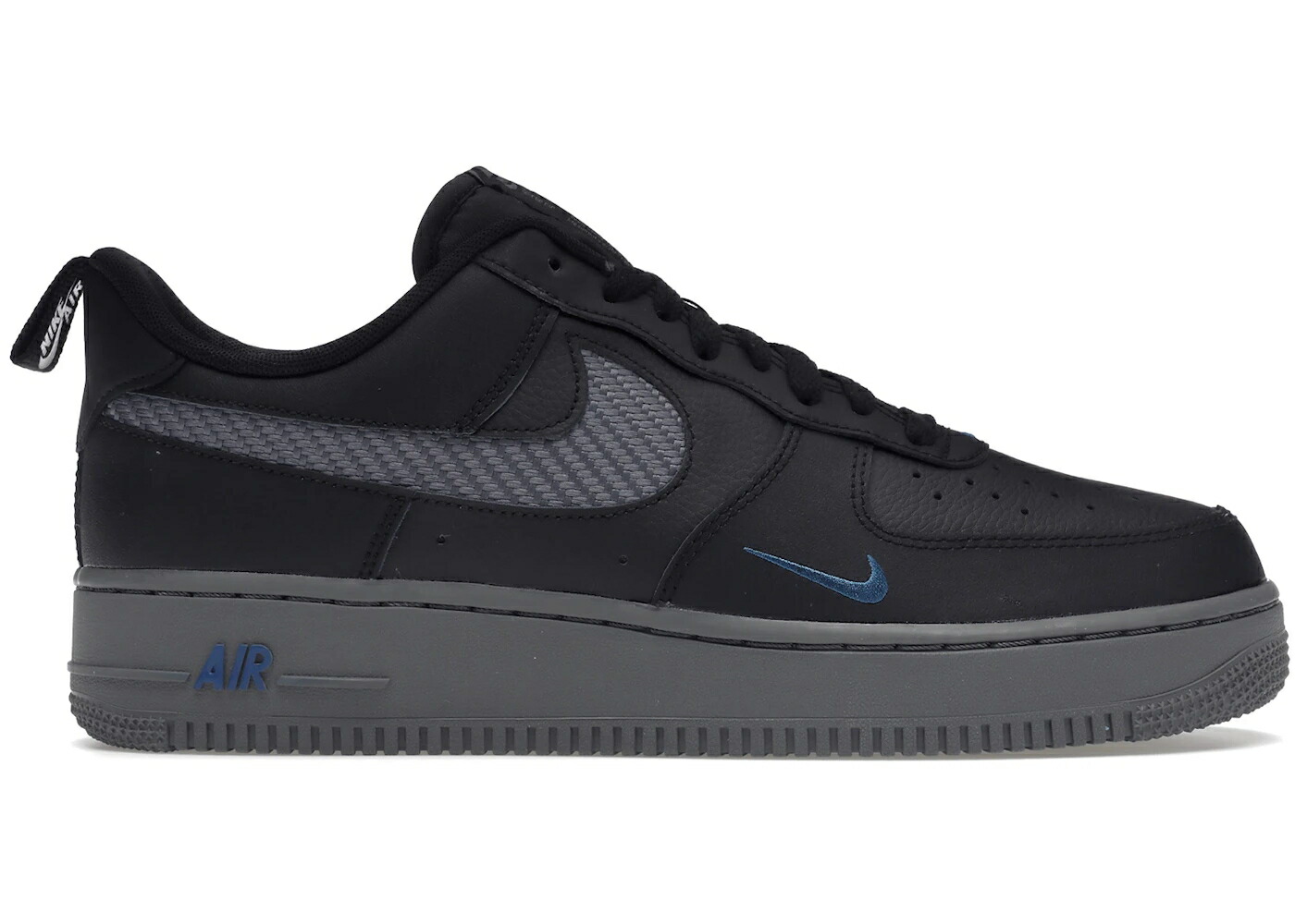 ナイキ 黒いこと 黒いこと 炭素 衣料繊維 薄墨色 薄墨色 空軍 スニーカー メンズ NIKE AIR FORCE 1 LOW BLACK ROYAL CARBON FIBER / BLACK BLACK HYPER ROYAL GREY