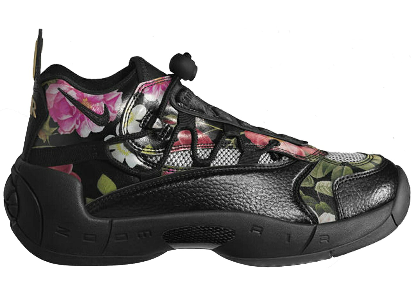 ナイキ 黒いこと 黒いこと ゴールド WOMEN\u0027S スニーカー レディース NIKE AIR SWOOPES 2 FLORAL (WOMEN\u0027S) / BLACK BLACK METALLIC GOLD
