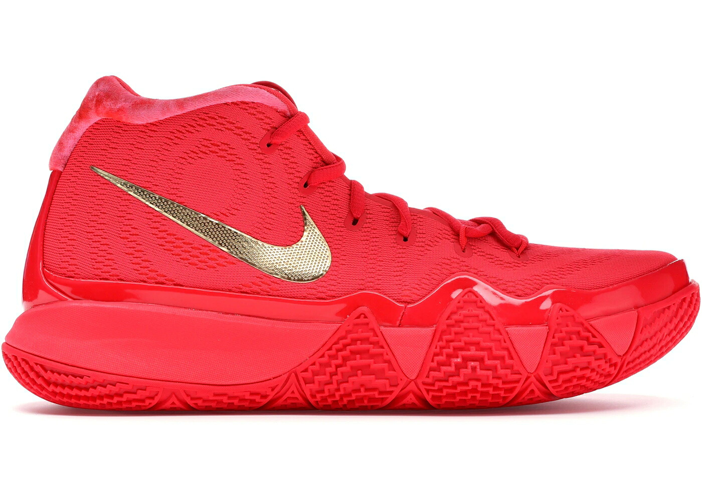 ナイキ カイリー 赤 赤いこと ゴールド スニーカー メンズ NIKE KYRIE 4 RED CARPET / RED ORBIT METALLIC GOLD