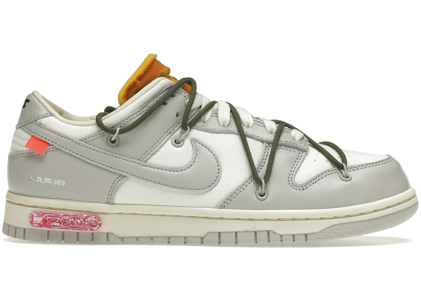 ナイキ ダンク オフホワイト 灰色 グレー オリーブ ダンクロー スニーカー メンズ NIKE DUNK LOW OFF-WHITE LOT 22 / SAIL NEUTRAL GREY MEDIUM OLIVE