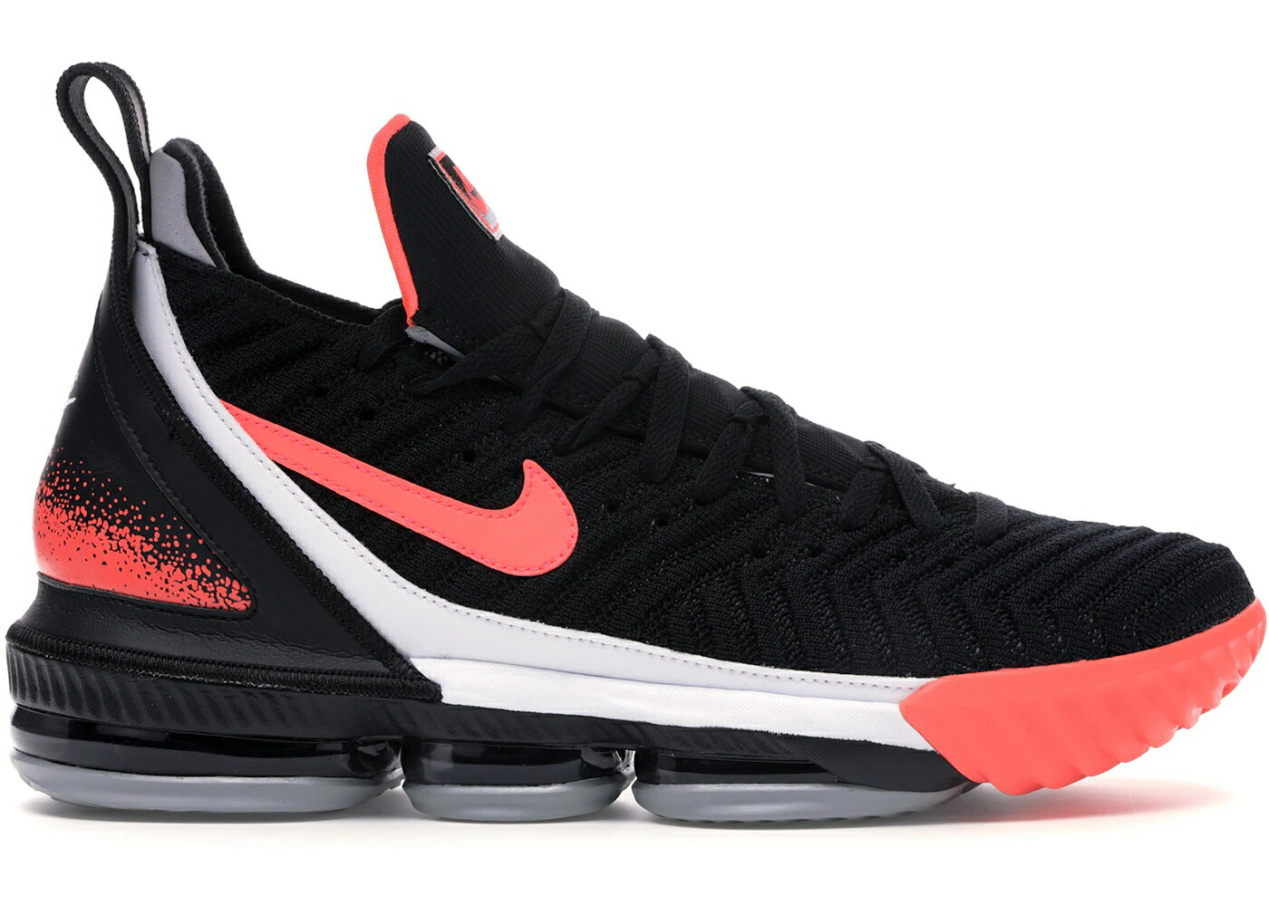 ナイキ レブロン 黒色 ブラック 銀色 シルバー スニーカー メンズ NIKE LEBRON 16 BLACK HOT LAVA / BLACK HOT LAVA FLAT SILVER