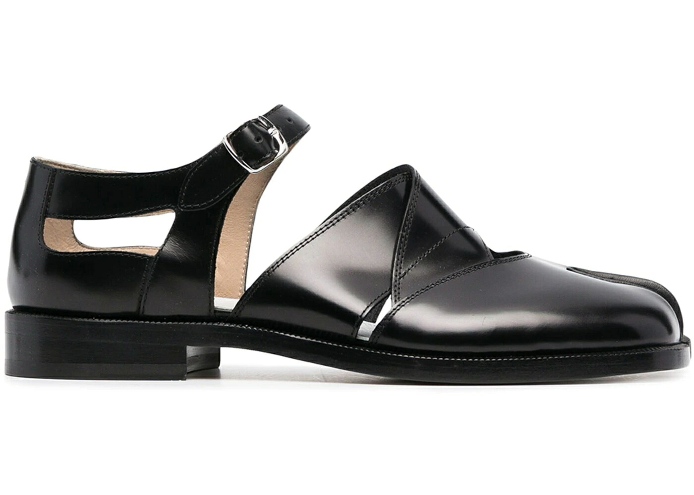 メゾンマルジェラ なめし革 サンダル 黒いこと 黒いこと WOMEN\u0027S スニーカー レディース MAISON MARGIELA MAISON MARGIELA TABI LEATHER SANDALS BAPTISTE BLACK (WOMEN\u0027S) /