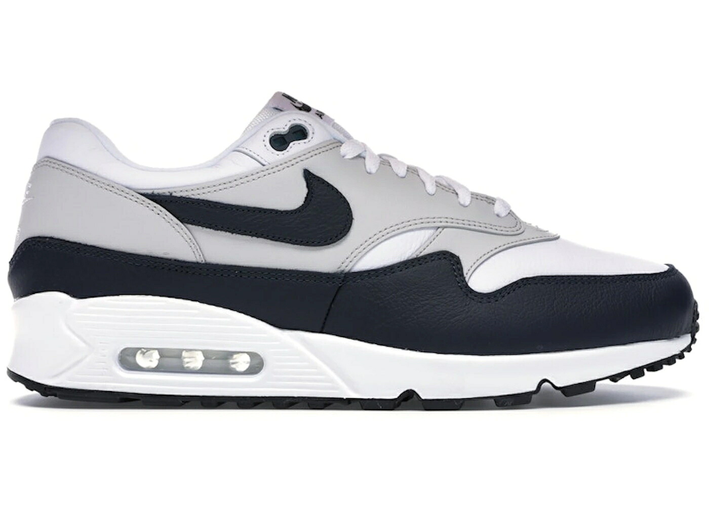 ナイキ マックス 白色 ホワイト 灰色 グレー エアマックス スニーカー メンズ NIKE AIR MAX 90/1 WHITE DARK OBSIDIAN / WHITE DARK OBSIDIAN NEUTRAL GREY