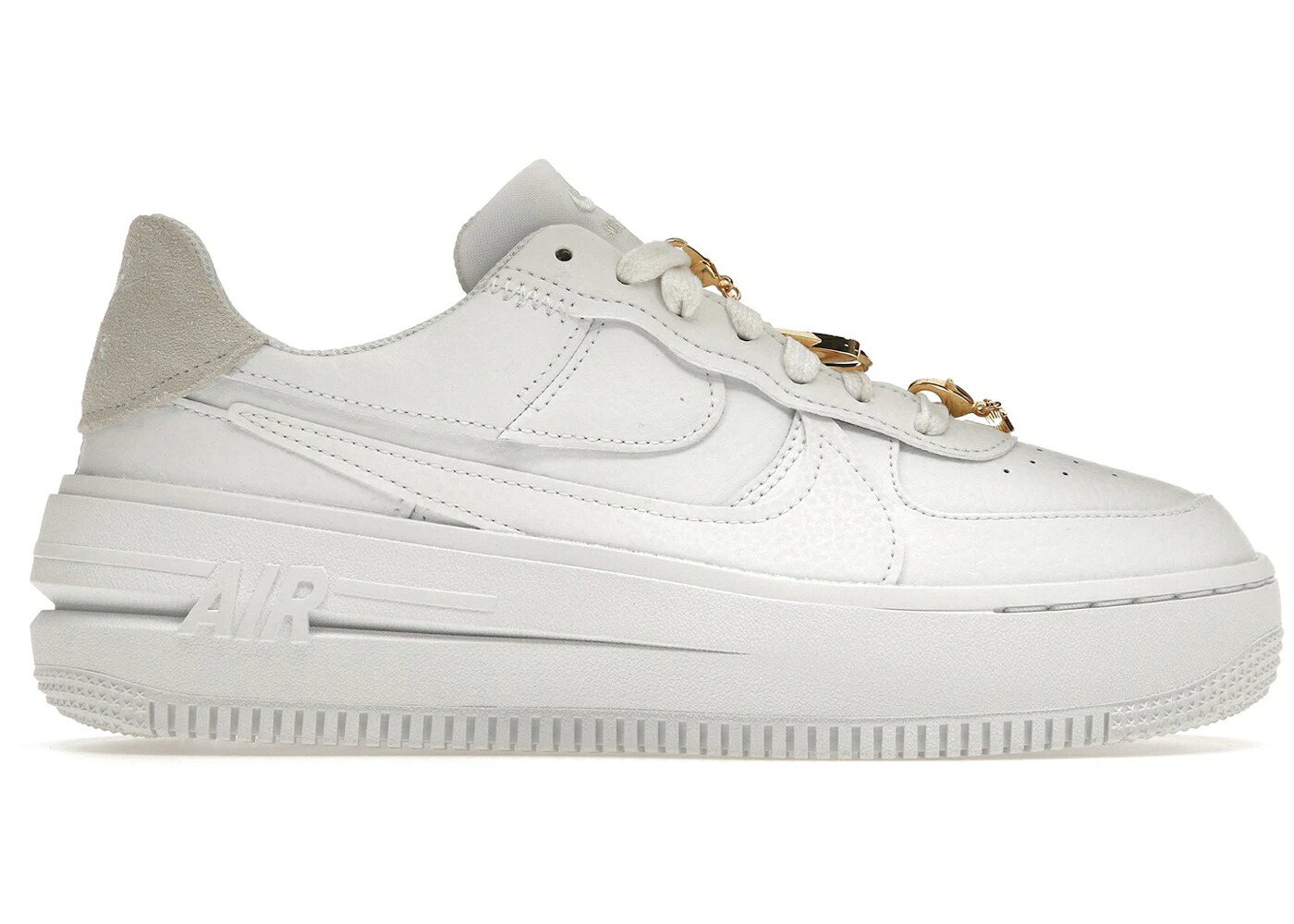 ナイキ 白色 ホワイト ゴールド エアフォース PLT.AF.ORM WOMEN'S スニーカー レディース NIKE AIR FORCE 1 LOW BLING WHITE METALLIC GOLD (WOMEN'S) / WHITE METALLIC GOLD SUMMIT WHITE