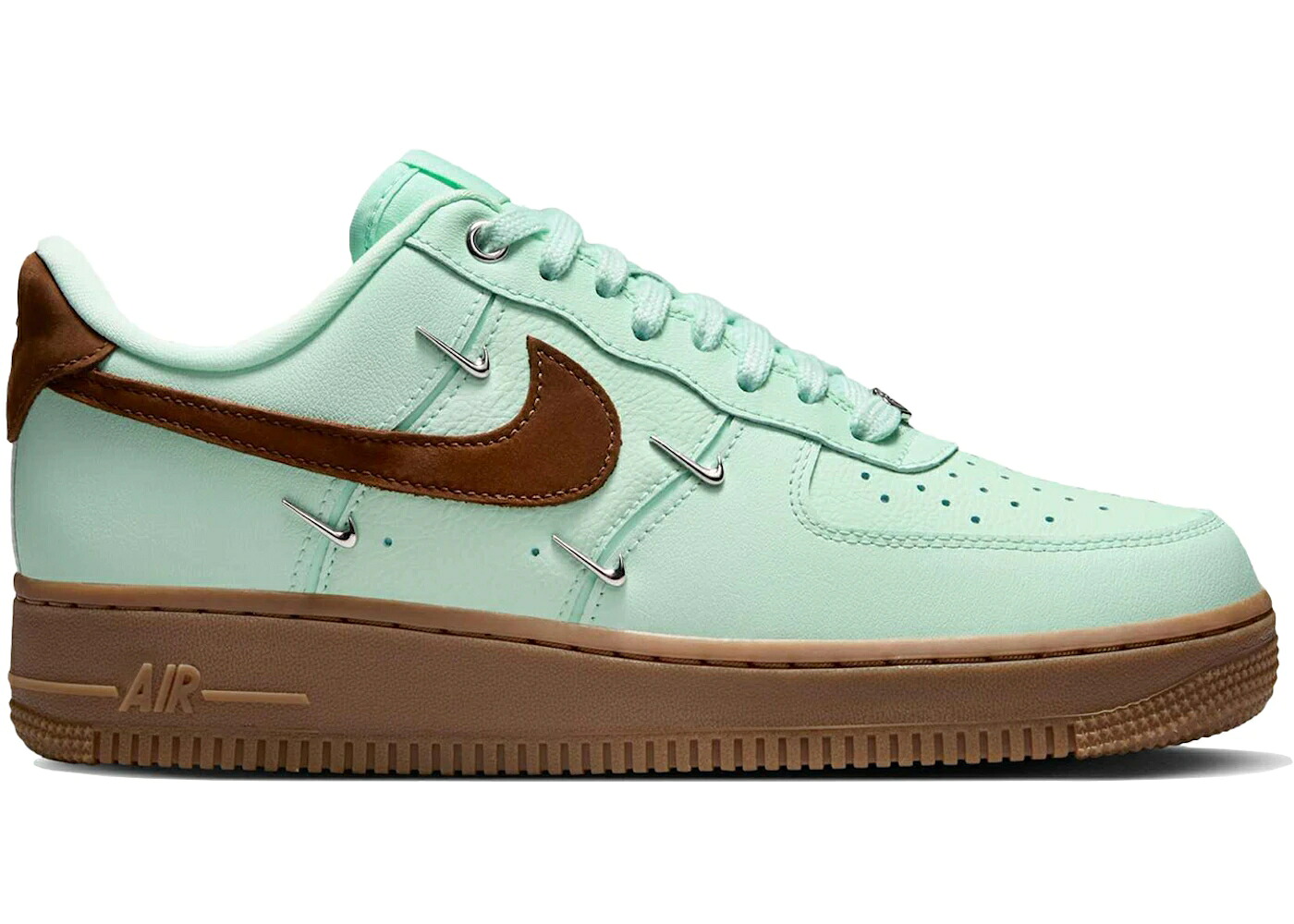 ナイキ スウッシュ スウォッシュ 空軍 \u002707 WOMEN\u0027S スニーカー レディース NIKE AIR FORCE 1 LOW LX MINT FOAM CACAO WOW MINI SWOOSH (WOMEN\u0027S) / MINT FOAM CACAO WOW GUM LIGHT