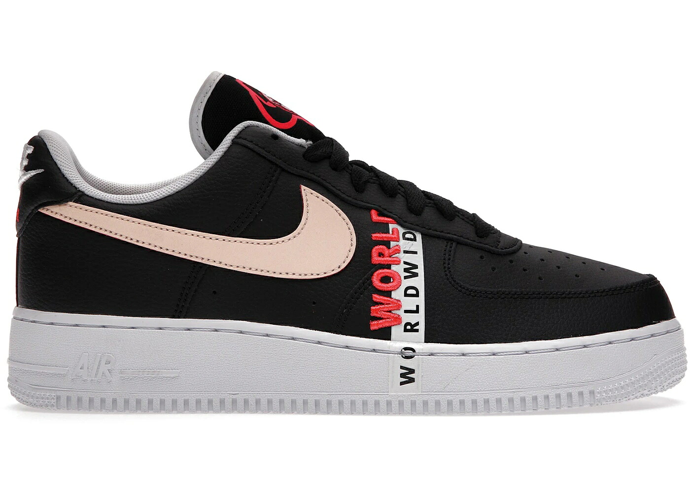 ナイキ 黒いこと 黒いこと クリムゾン 白いこと 白いこと 空軍 \u002707 スニーカー メンズ NIKE AIR FORCE 1 LOW LV8 WORLDWIDE PACK BLACK FLASH CRIMSON / BLACK FLASH CRIMSON WHITE