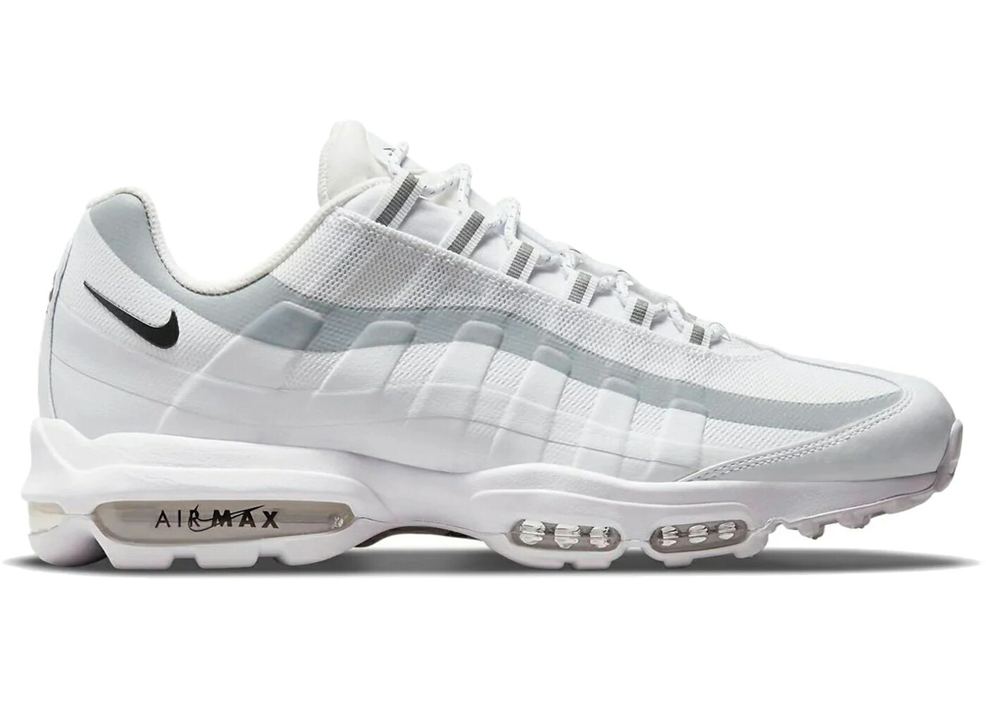 ナイキ マックス ウルトラ 白色 ホワイト 黒色 ブラック 灰色 グレー エアマックス スニーカー メンズ NIKE AIR MAX 95 ULTRA WHITE REFLECTIVE / WHITE BLACK WOLF GREY