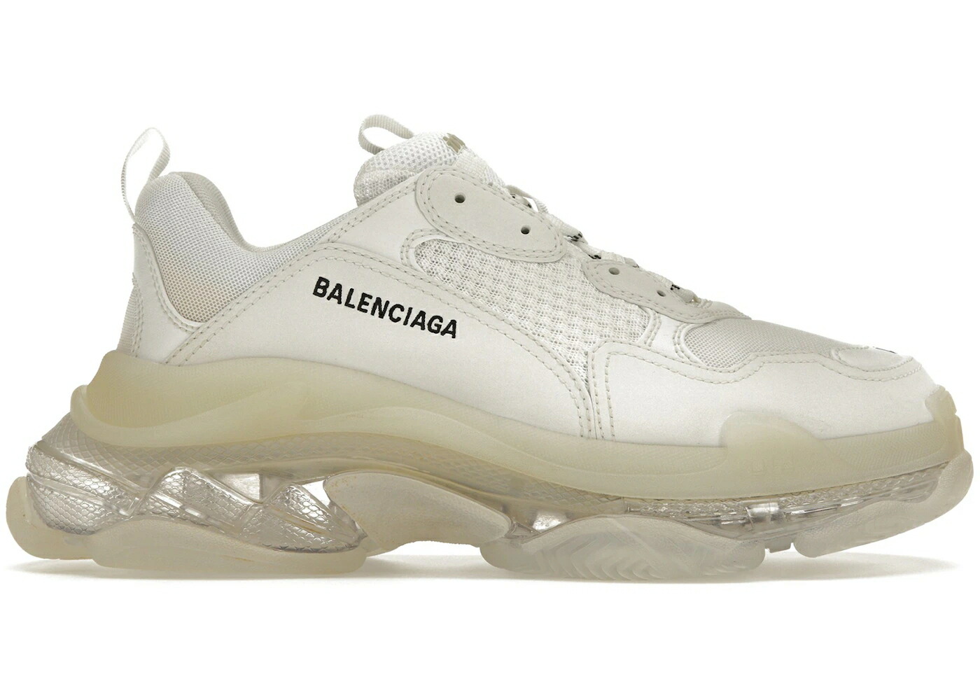 バレンシアガ 白いこと 白いこと 黒いこと 黒いこと スニーカー メンズ BALENCIAGA TRIPLE S CLEAR SOLE WHITE / WHITE BLACK