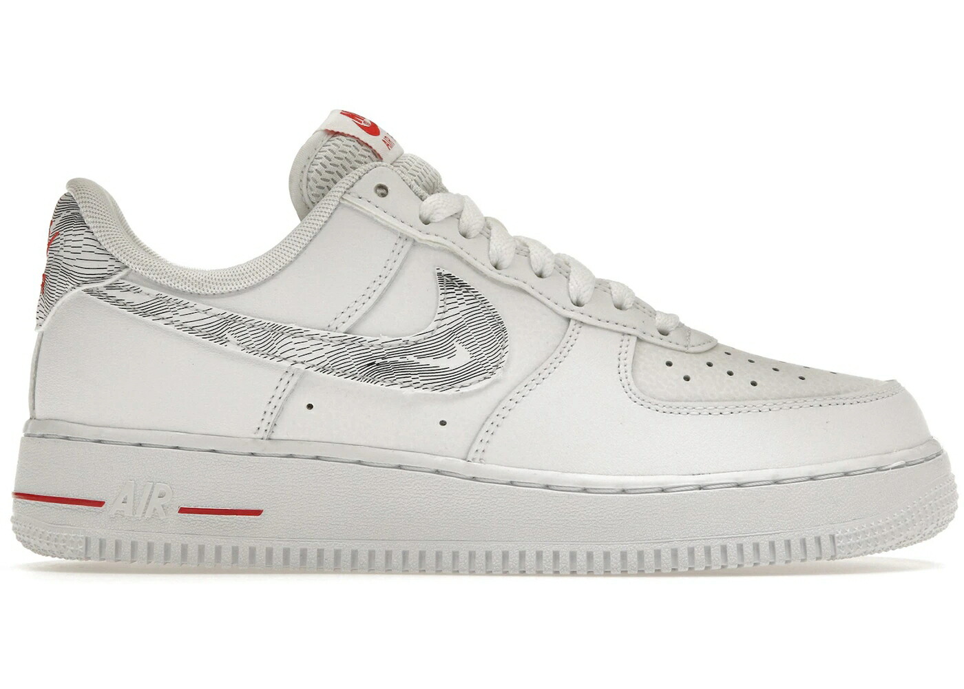 ナイキ 白いこと 白いこと 赤 赤いこと 黒いこと 黒いこと 空軍 スニーカー メンズ NIKE AIR FORCE 1 LOW TOPOGRAPHY PACK WHITE UNIVERSITY RED / WHITE BLACK UNIVERSITY RED