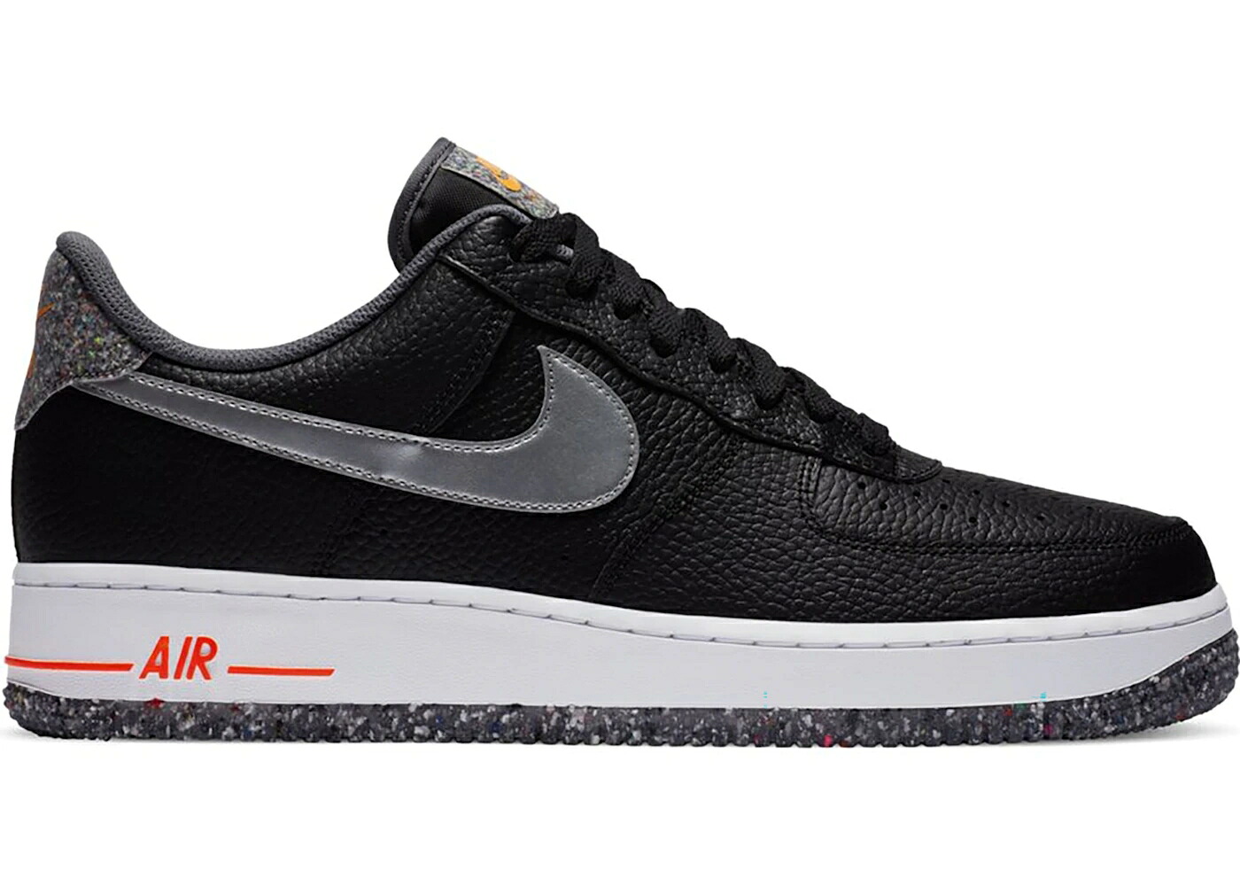 ナイキ 黒いこと 黒いこと しろがね色 しろがね色 空軍 スニーカー メンズ NIKE AIR FORCE 1 CRATER GRIND BLACK / BLACK METALLIC SILVER LIGHT