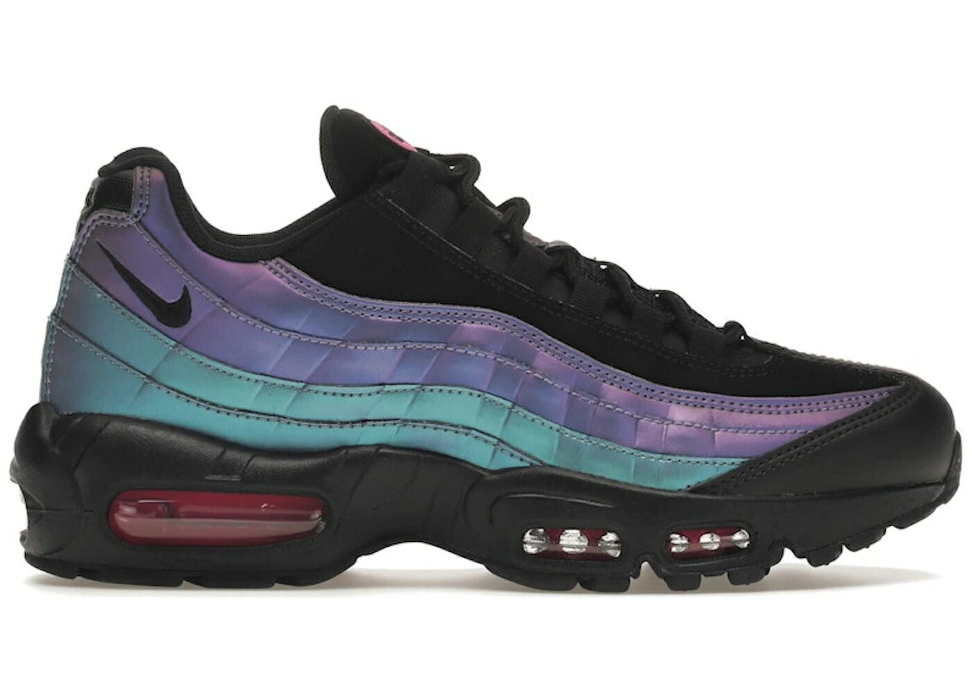 ナイキ マックス 黒いこと 黒いこと レーザ エア湖マックス スニーカー メンズ NIKE AIR MAX 95 THROWBACK FUTURE / BLACK BLACK LASER FUCHSIA