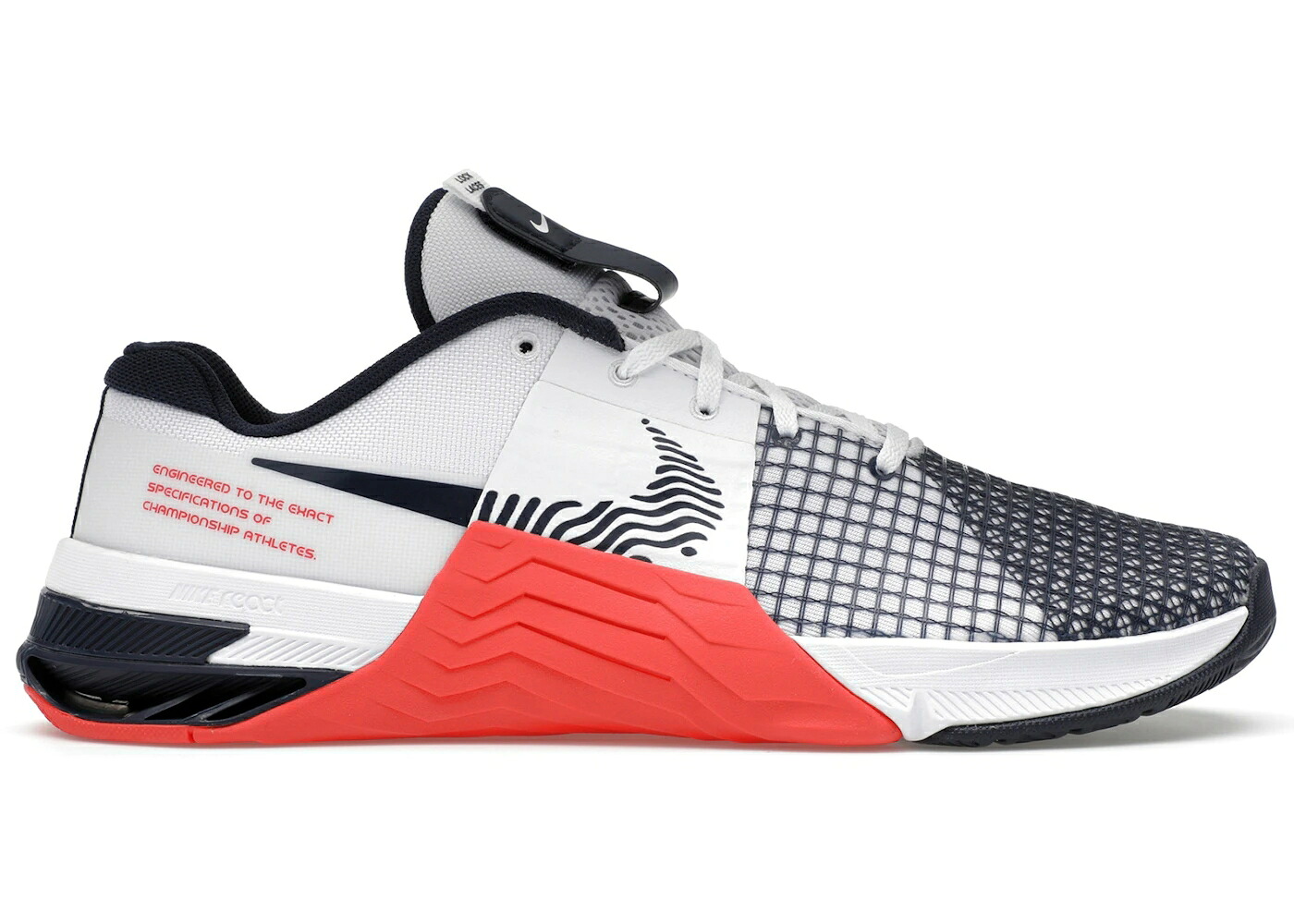 ナイキ 白いこと 白いこと クリムゾン スニーカー メンズ NIKE METCON 8 WHITE CRIMSON OBSIDIAN / WHITE BRIGHT CRIMSON OBSIDIAN