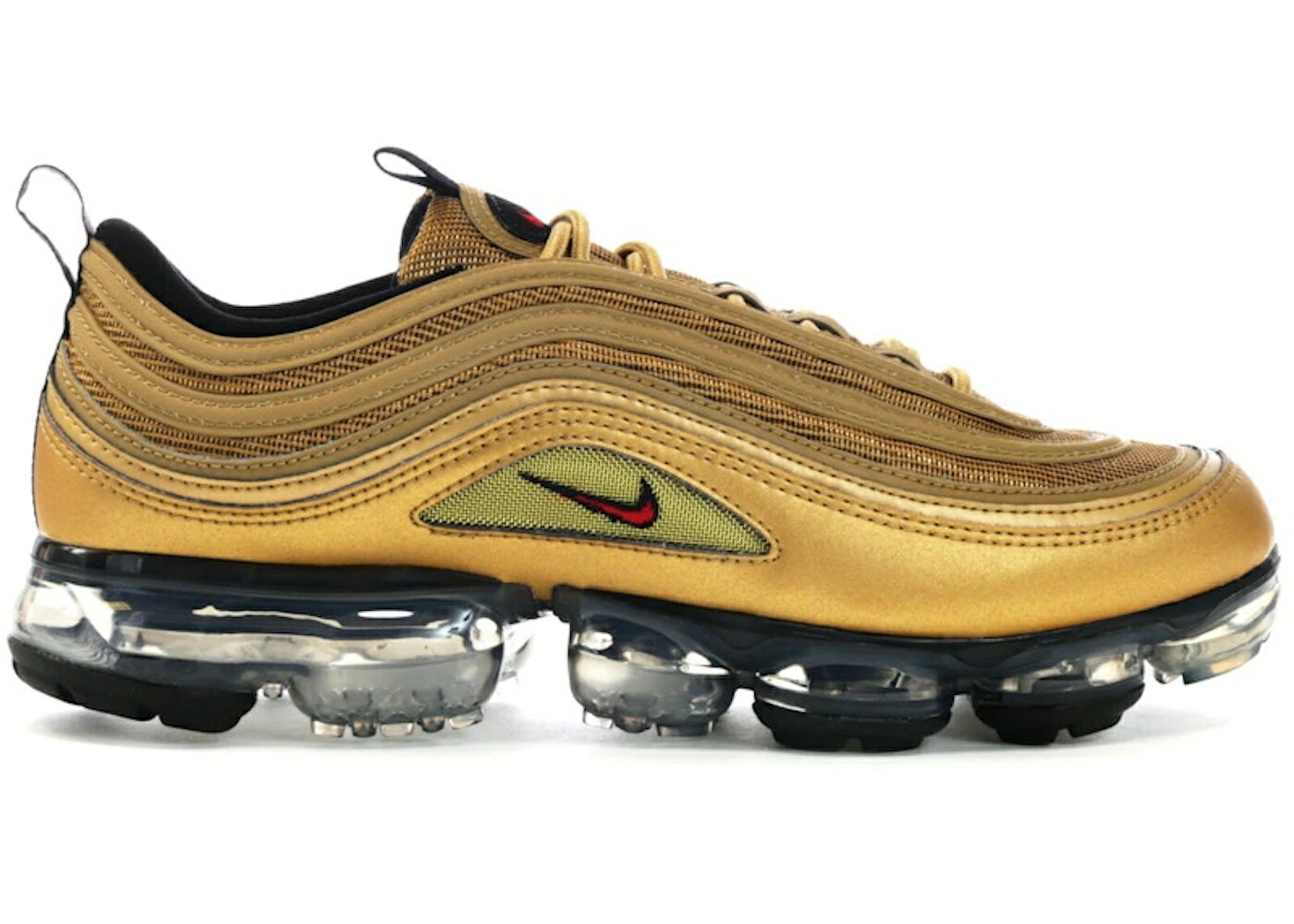 ナイキ ゴールド 赤 赤いこと 黒いこと 黒いこと エアヴェイパーマックス スニーカー メンズ NIKE AIR VAPORMAX 97 METALLIC GOLD / METALLIC GOLD VARSITY RED BLACK