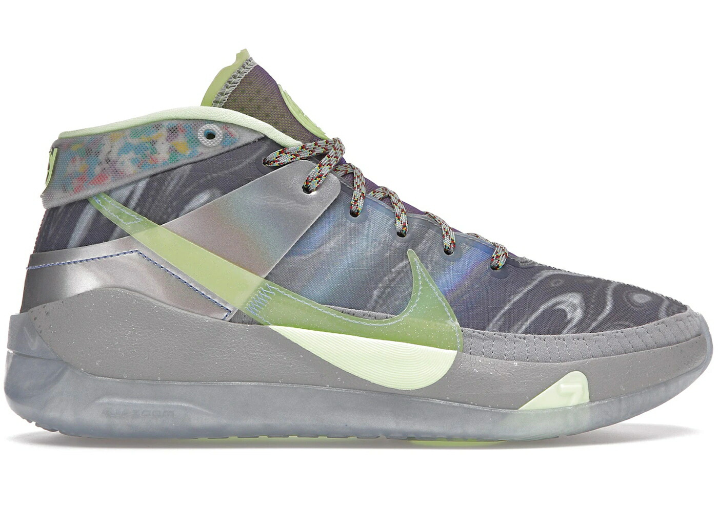 ナイキ サーティーン プラチナム スニーカー メンズ NIKE KD 13 RECYCLED COLLAR BARELY VOLT / PLATINUM TINT BARELY VOLT