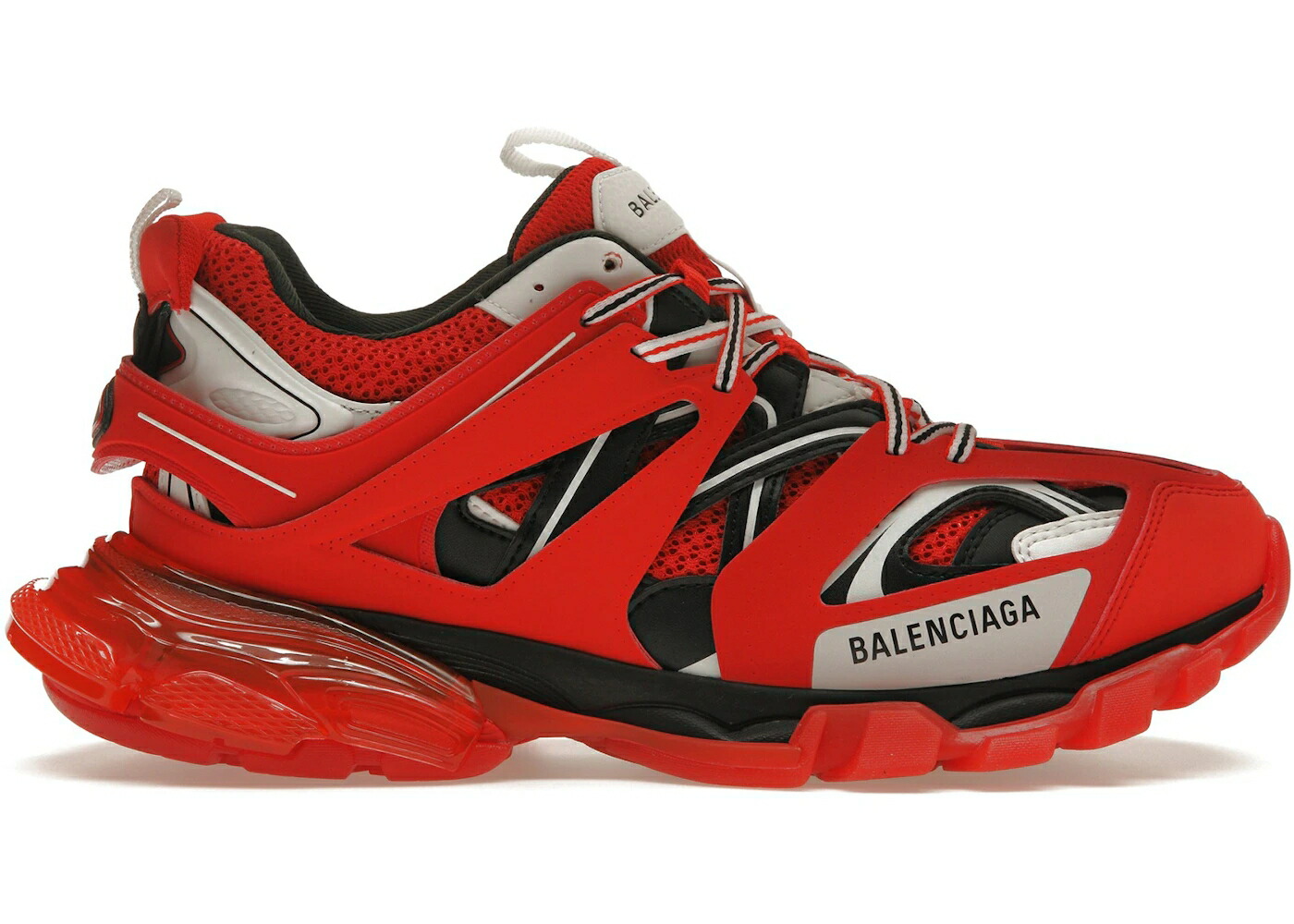 バレンシアガ 貨物自動車 赤 赤いこと スニーカー メンズ BALENCIAGA TRACK CLEAR SOLE RED /