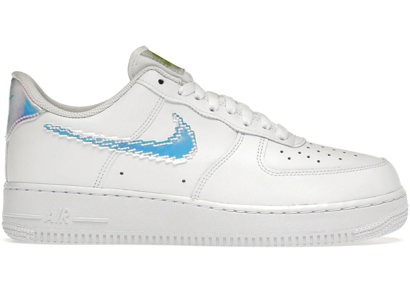 ナイキ スウッシュ スウォッシュ 白色 ホワイト 黒色 ブラック エアフォース スニーカー メンズ NIKE AIR FORCE 1 LOW IRIDESCENT PIXEL SWOOSH / WHITE MULTI COLOR BLACK