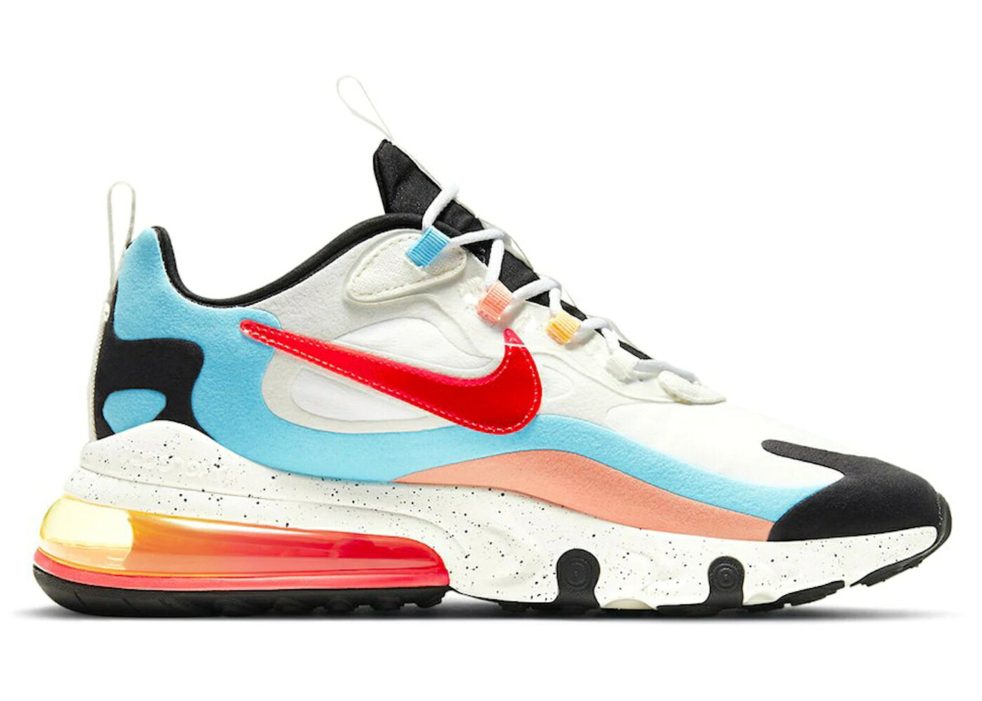 ナイキ マックス リアクト 白いこと 白いこと 大気圏マックス スニーカー メンズ NIKE AIR MAX 270 REACT THE FUTURE IS IN / WHITE INFRARED SUMMIT WHITE