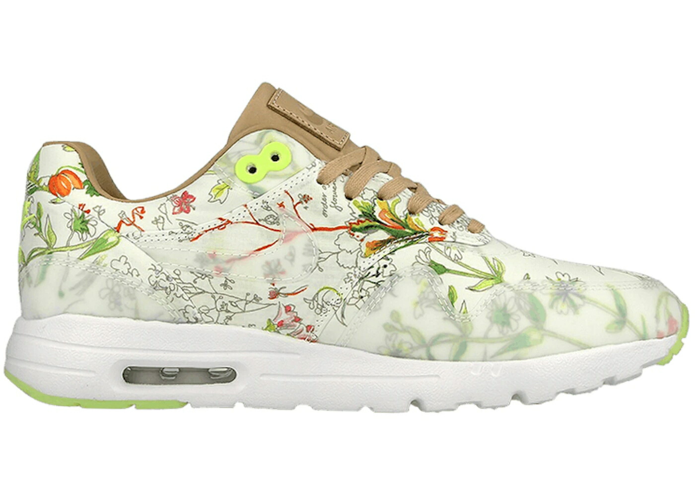 ナイキ マックス ウルトラ 白色 ホワイト エアマックス WOMEN'S スニーカー レディース NIKE AIR MAX 1 ULTRA QS LIBERTY FLORAL (WOMEN'S) / WHITE WHITE VACHETTA TAN VOLT