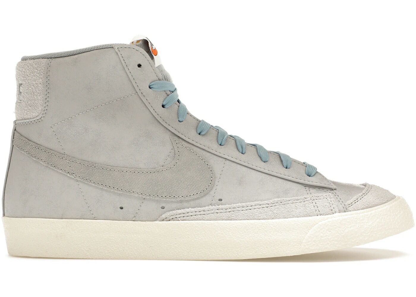 ナイキ ブレイザー ミッド 生新しい 薄墨色 薄墨色 アルファ 橙 オレンジ色 \u002777 スニーカー メンズ NIKE BLAZER MID PRM CERTIFIED FRESH GREY FOG / GREY FOG GREY FOG ALPHA ORANGE