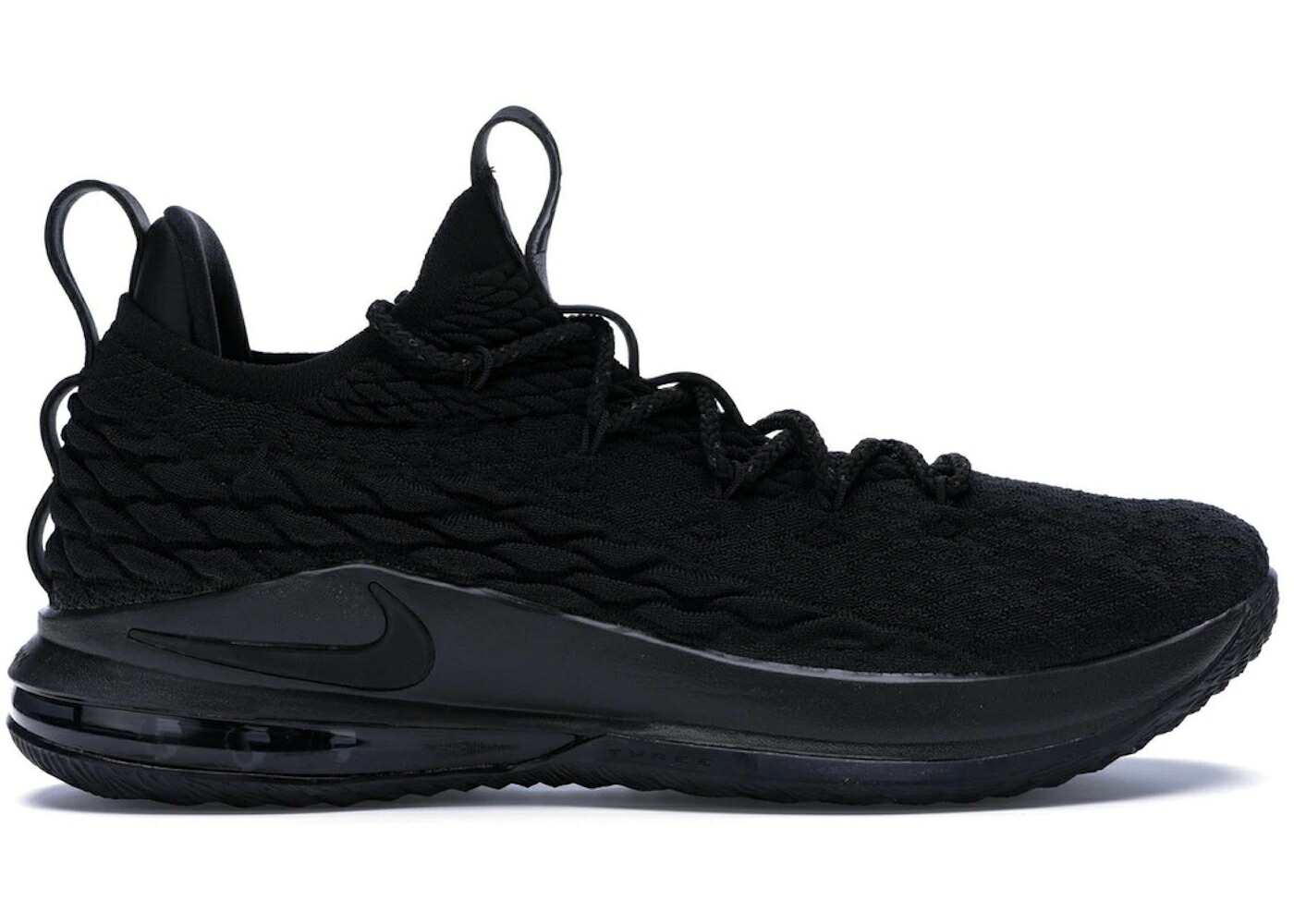 ナイキ レブロン 黒いこと 黒いこと サンダー 薄墨色 薄墨色 スニーカー メンズ NIKE LEBRON 15 LOW BLACKOUT / BLACK BLACK THUNDER GREY