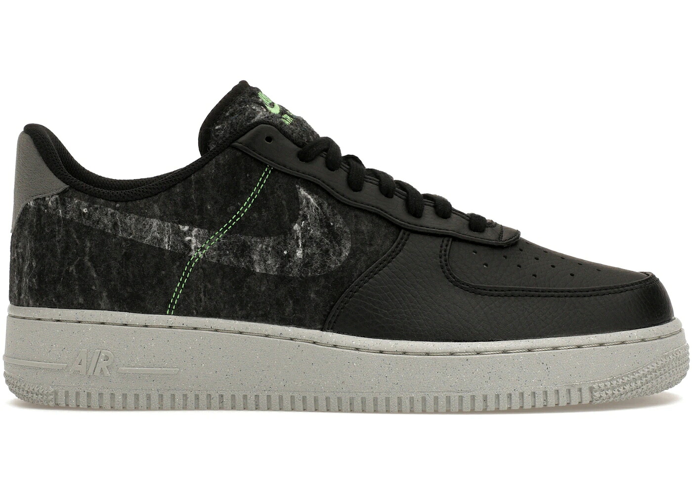 ナイキ 黒いこと 黒いこと 緑 緑であること 空軍 \u002707 スニーカー メンズ NIKE AIR FORCE 1 LOW LV8 BLACK ELECTRIC GREEN / BLACK ELECTRIC GREEN LIGHT BONE