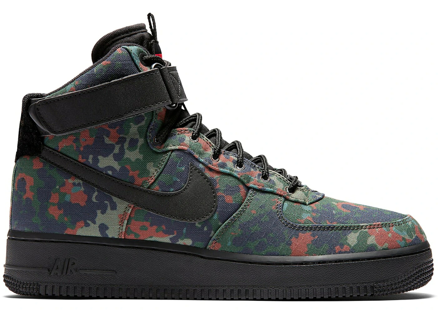 ナイキ ご機嫌 カントリー 合鴨柄 黒いこと 黒いこと 空軍 スニーカー メンズ NIKE AIR FORCE 1 HIGH COUNTRY CAMO GERMANY / MULTI COLOR BLACK