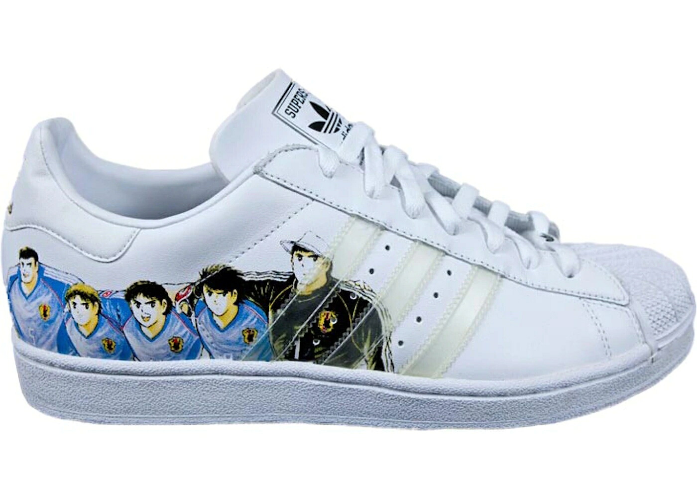 アディダス スーパースター 白色 ホワイト 青色 ブルー スニーカー メンズ ADIDAS SUPERSTAR CAPTAIN TSUBASA / WHITE WHITE TRUE BLUE