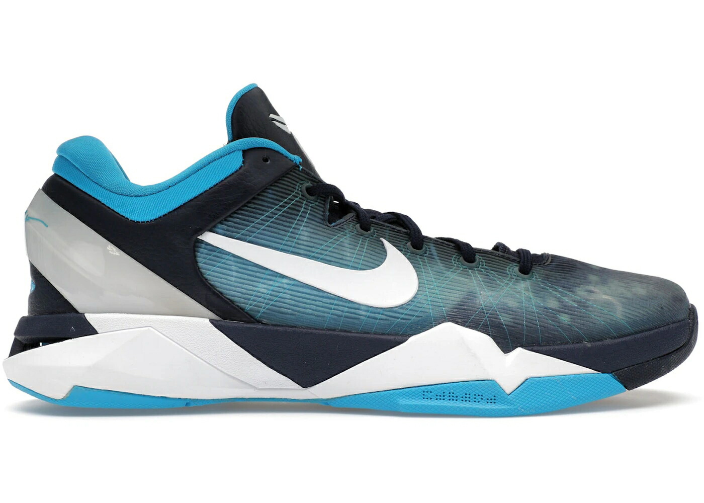 ナイキ コービー シャーク 白色 ホワイト 青色 ブルー 灰色 グレー スニーカー メンズ NIKE KOBE 7 SHARK / OBSIDIAN WHITE BLUE GREY CURRENT