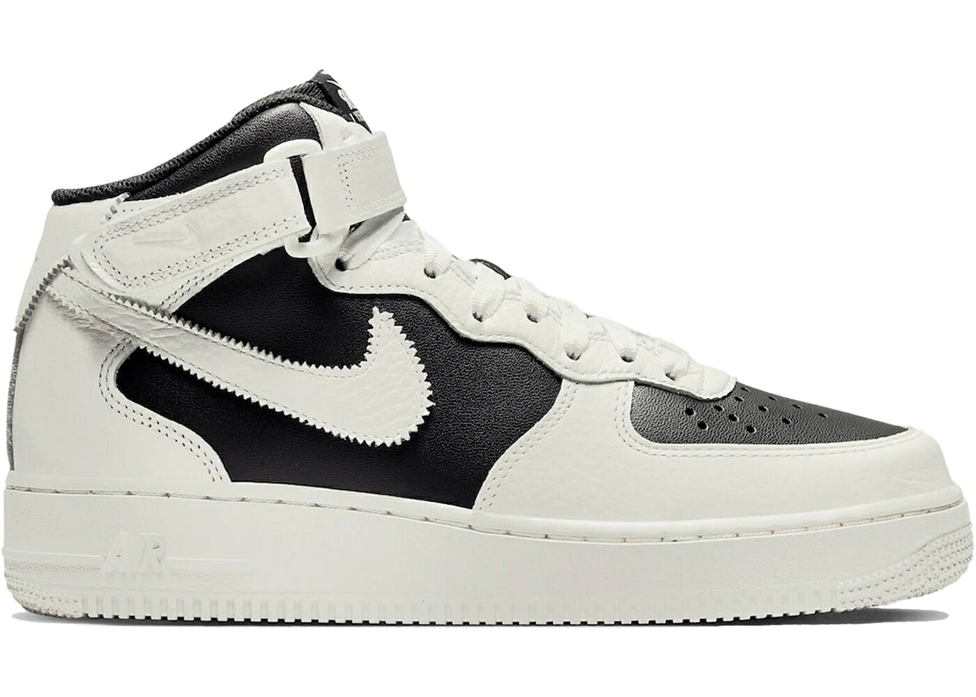 ナイキ ミッド 意趣晴らし 黒いこと 黒いこと 空軍 \u002707 WOMEN\u0027S スニーカー レディース NIKE AIR FORCE 1 MID EVERY REVERSE PANDA (WOMEN\u0027S) / BLACK SAIL COCONUT MILK