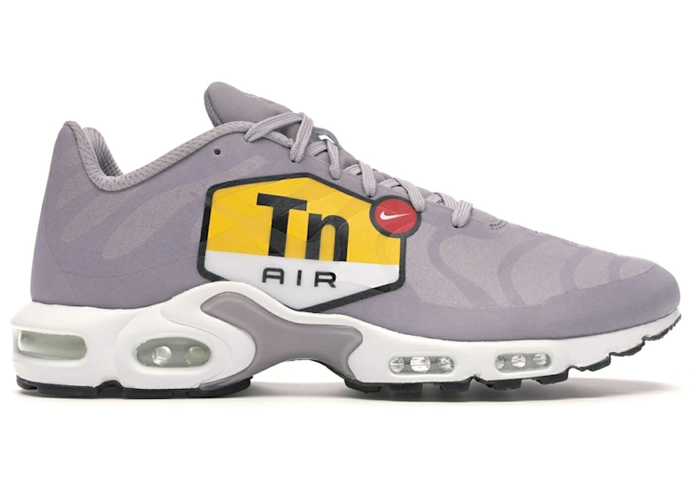 ナイキ マックス ロゴ 灰色 グレー 黒色 ブラック 白色 ホワイト エアマックスプラス スニーカー メンズ NIKE AIR MAX PLUS BIG LOGO WOLF GREY / ATMOSPHERE GREY BLACK WHITE|スニケス