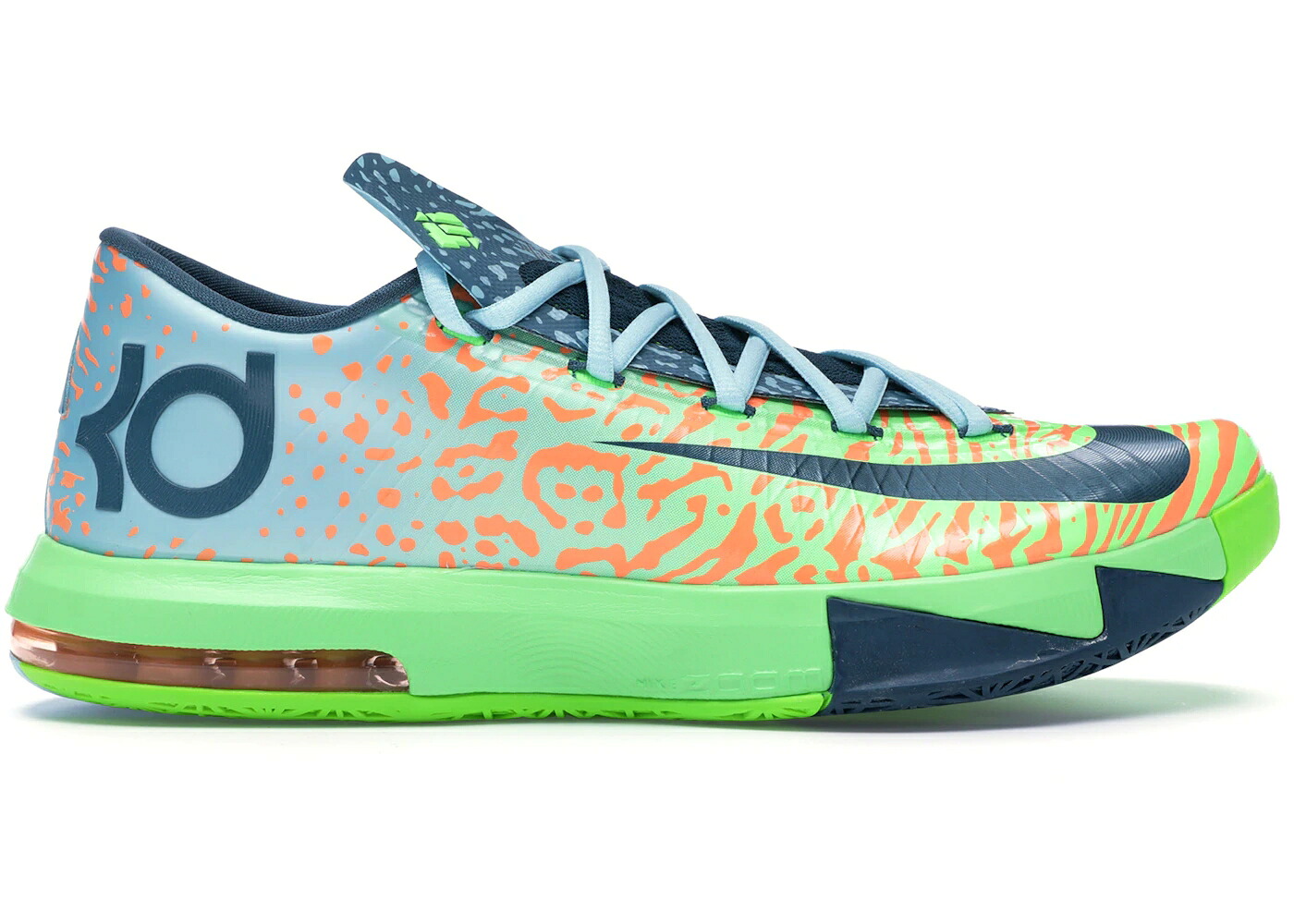 ナイキ 緑 グリーン ナイト スニーカー メンズ NIKE KD 6 LIGER / ELECTRIC GREEN NIGHT FACTOR