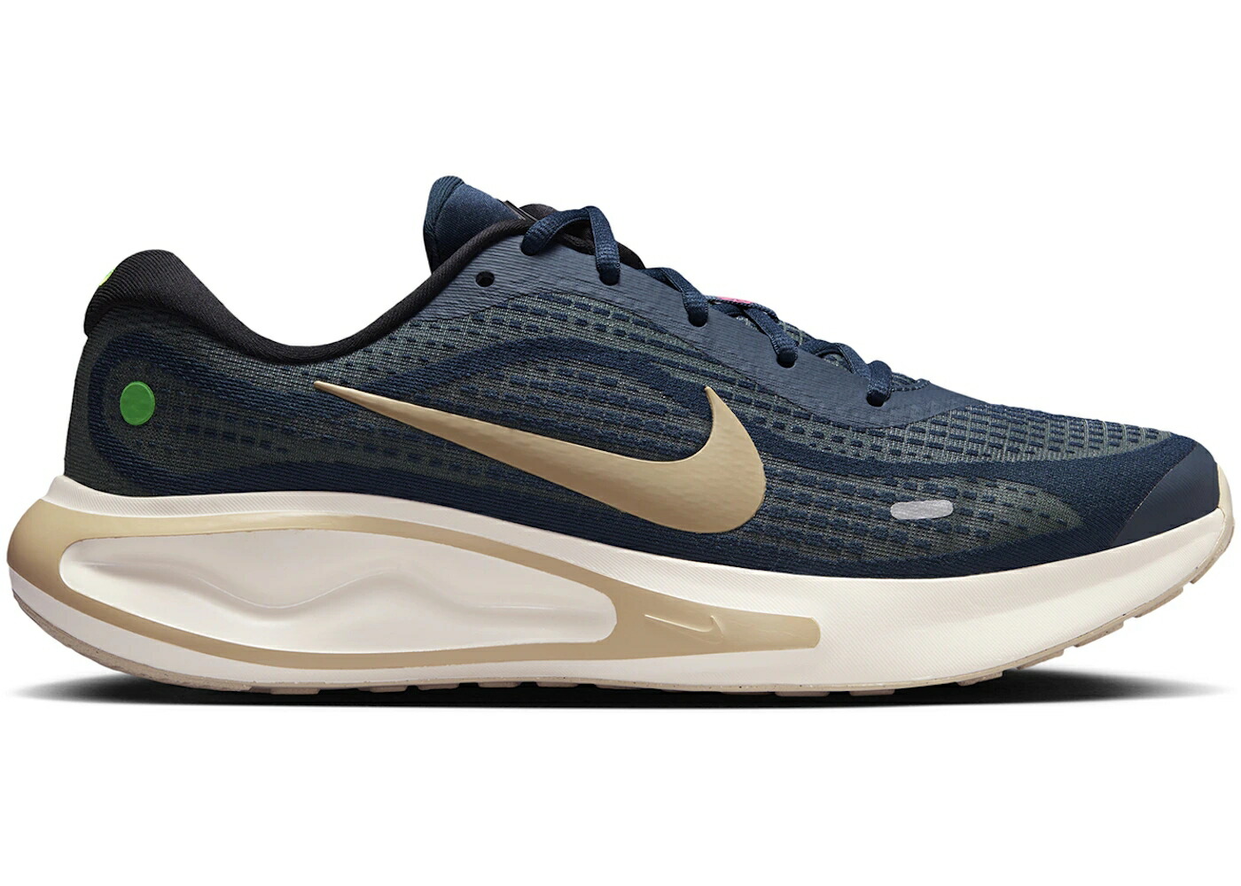 ナイキ 幽客 紺色 米国海軍 緑 緑であること ストライク 象牙色 カーキ スニーカー メンズ NIKE JOURNEY RUN ARMORY NAVY GREEN STRIKE PALE IVORY DESERT KHAKI / ARMORY NAVY GREEN STRIKE PALE
