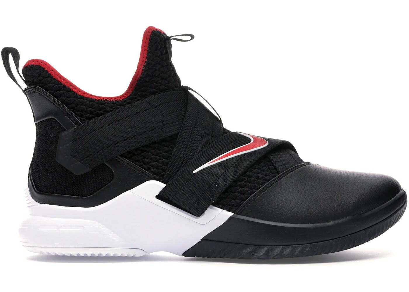 ナイキ レブロン ズーム ソルジャー 黒色 ブラック 赤 レッド 白色 ホワイト スニーカー メンズ NIKE LEBRON ZOOM SOLDIER 12 BRED / BLACK UNIVERSITY RED WHITE