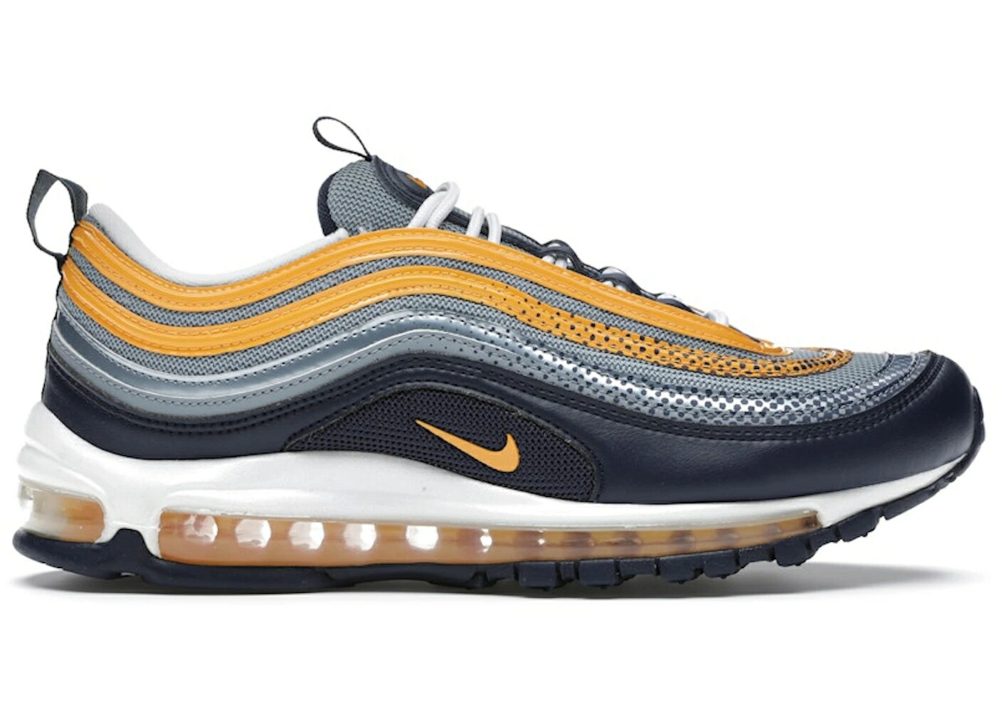 ナイキ マックス 紺色 米国海軍 レーザ 橙 オレンジ色 エア湖マックス スニーカー メンズ NIKE AIR MAX 97 OBSIDIAN MIST / MIDNIGHT NAVY LASER ORANGE