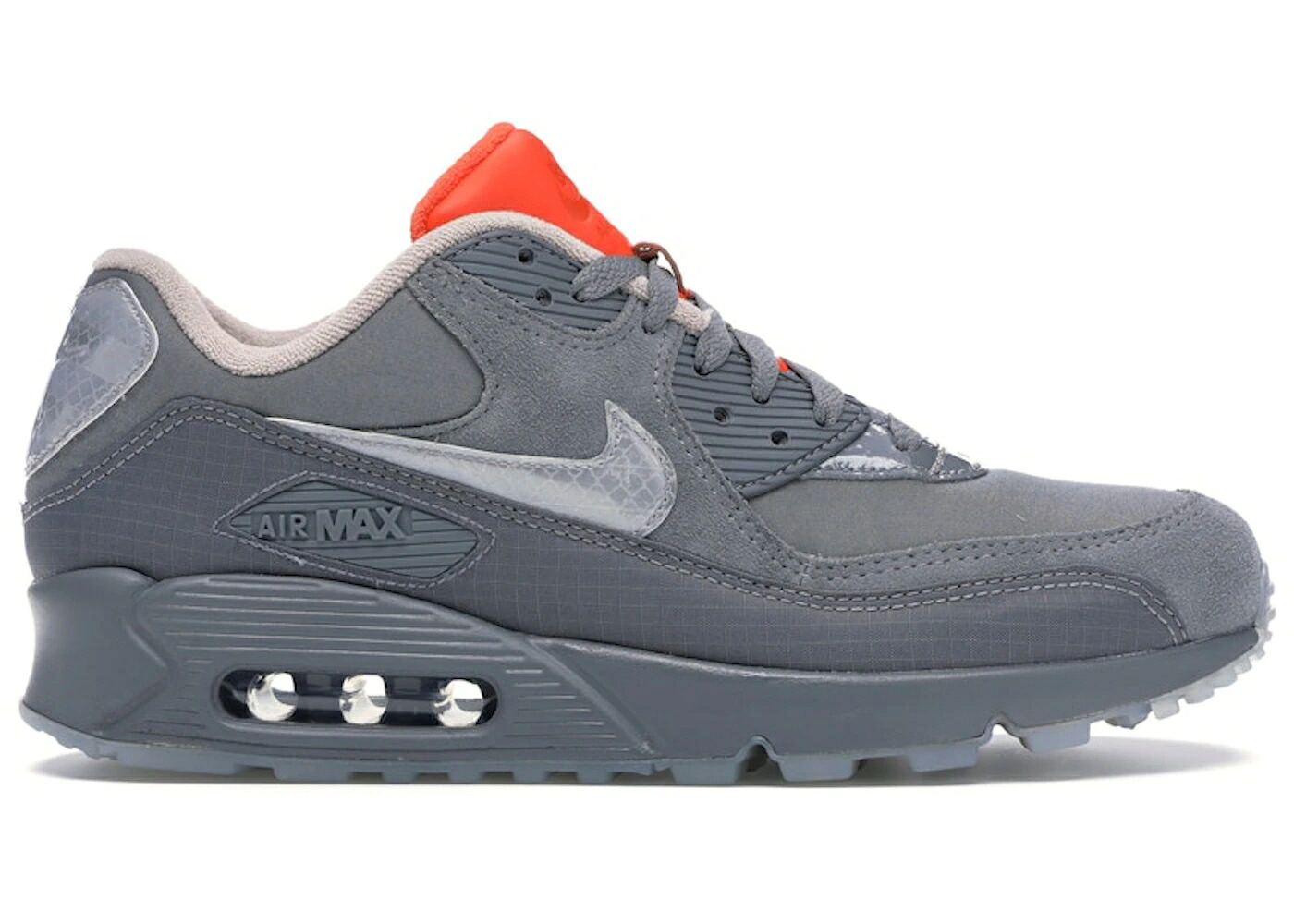 ナイキ マックス 薄墨色 薄墨色 プラチナム エア湖マックス スニーカー メンズ NIKE AIR MAX 90 THE BASEMENT GLASGOW / SMOKE GREY METALLIC PLATINUM