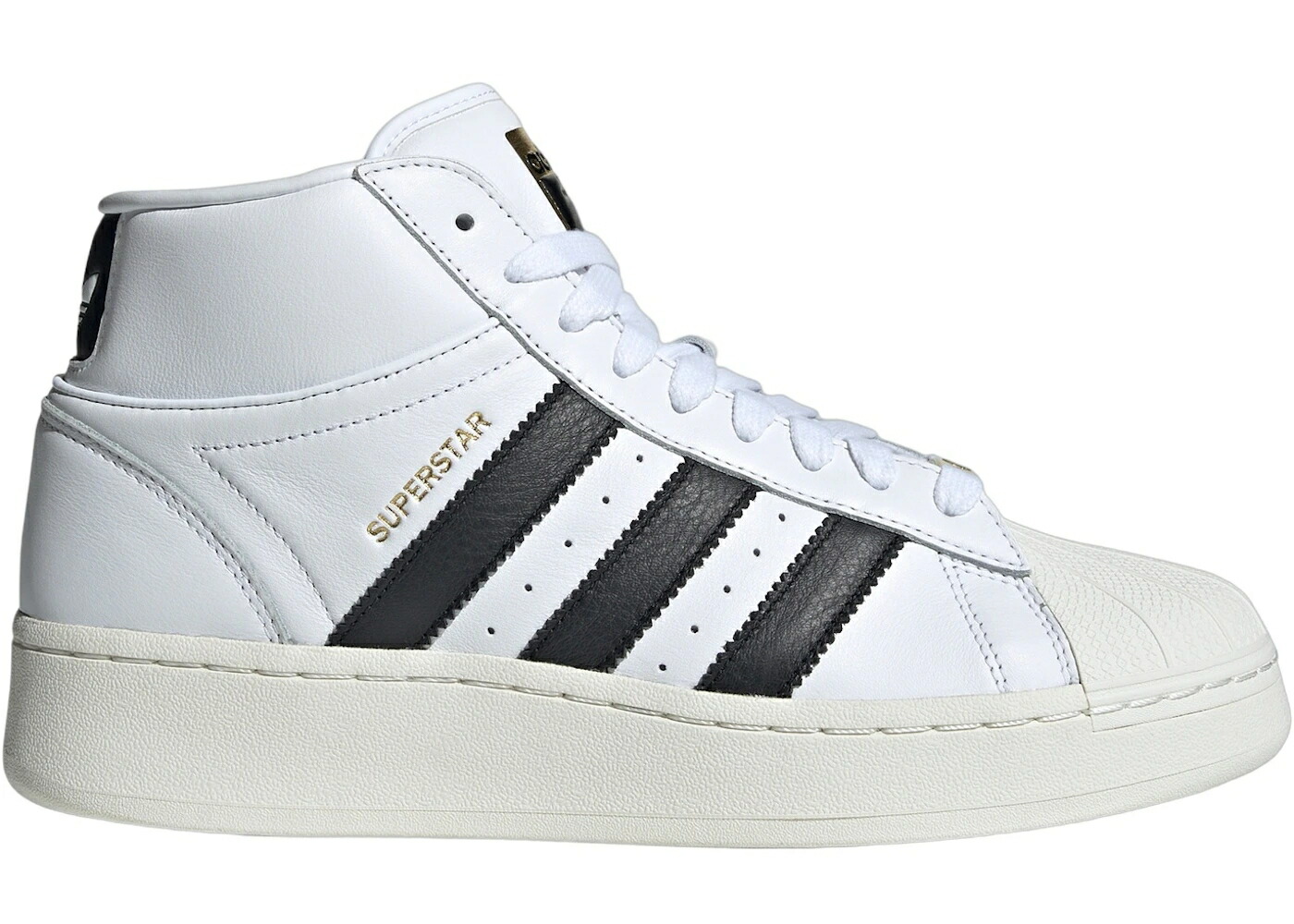 アディダス はやりっ児 ミッド 中核グループ 白いこと 白いこと 黒いこと 黒いこと スニーカー メンズ ADIDAS SUPERSTAR XLG MID CORE WHITE OFF BLACK / CORE WHITE OFF WHITE CORE BLACK