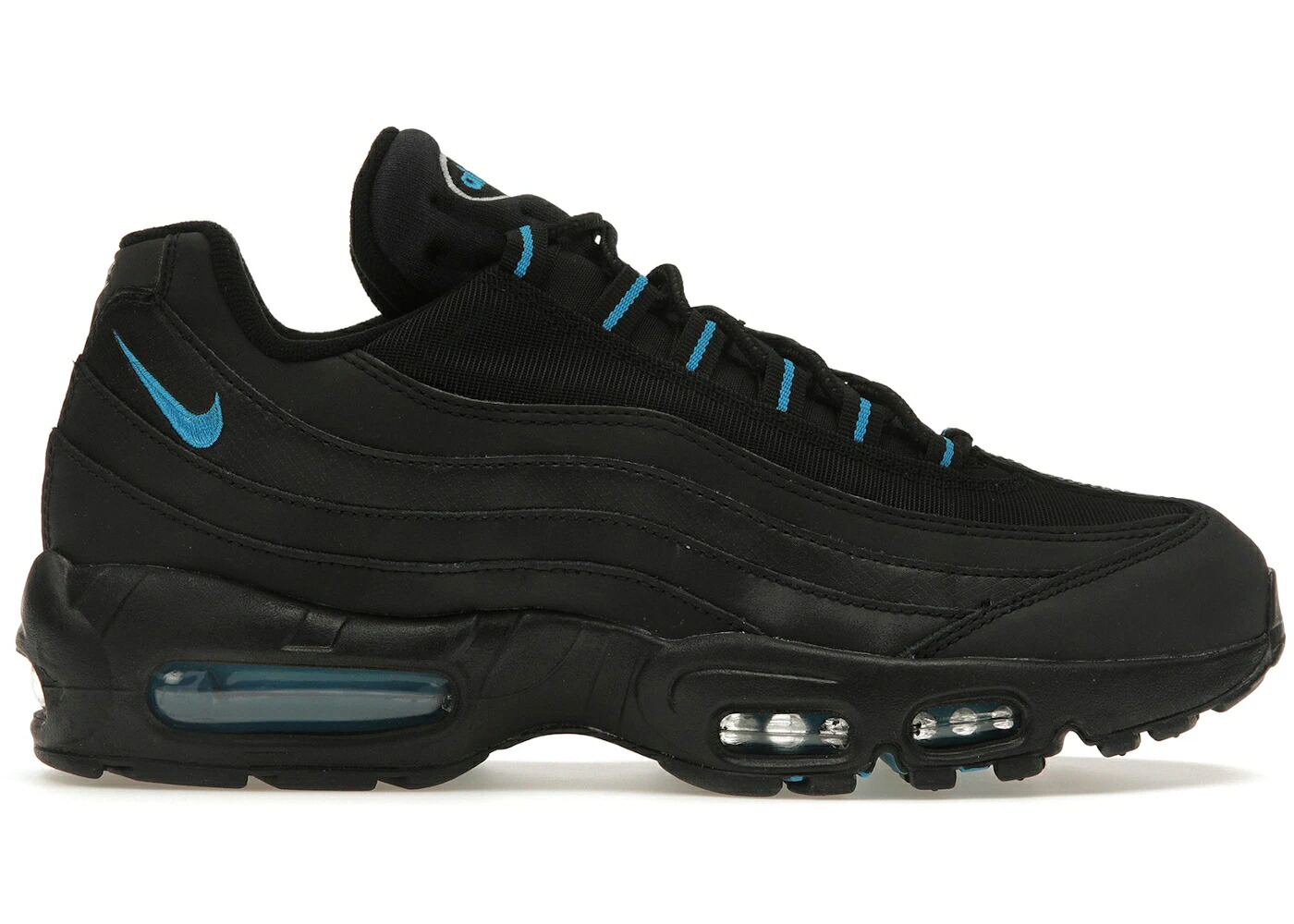 ナイキ マックス 黒色 ブラック レーザー 青色 ブルー 白色 ホワイト エアマックス スニーカー メンズ NIKE AIR MAX 95 BLACK LASER BLUE / BLACK LASER BLUE WHITE|スニケス