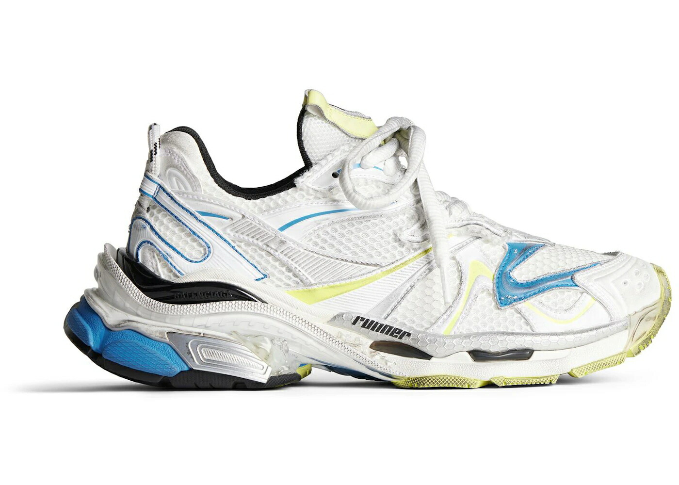 バレンシアガ 白いこと 白いこと 黄味がかった 黄色 青碧 青碧 2.0 スニーカー メンズ BALENCIAGA RUNNER WHITE YELLOW BLUE / WHITE YELLOW BLUE