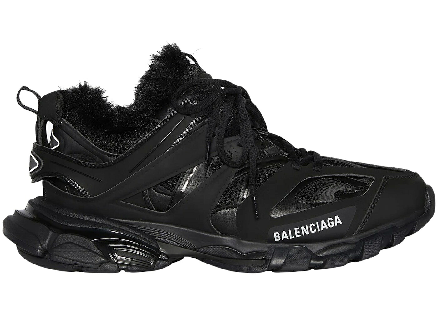 バレンシアガ 貨物自動車 黒いこと 黒いこと スニーカー メンズ BALENCIAGA TRACK FAUX FUR BLACK / BLACK BLACK
