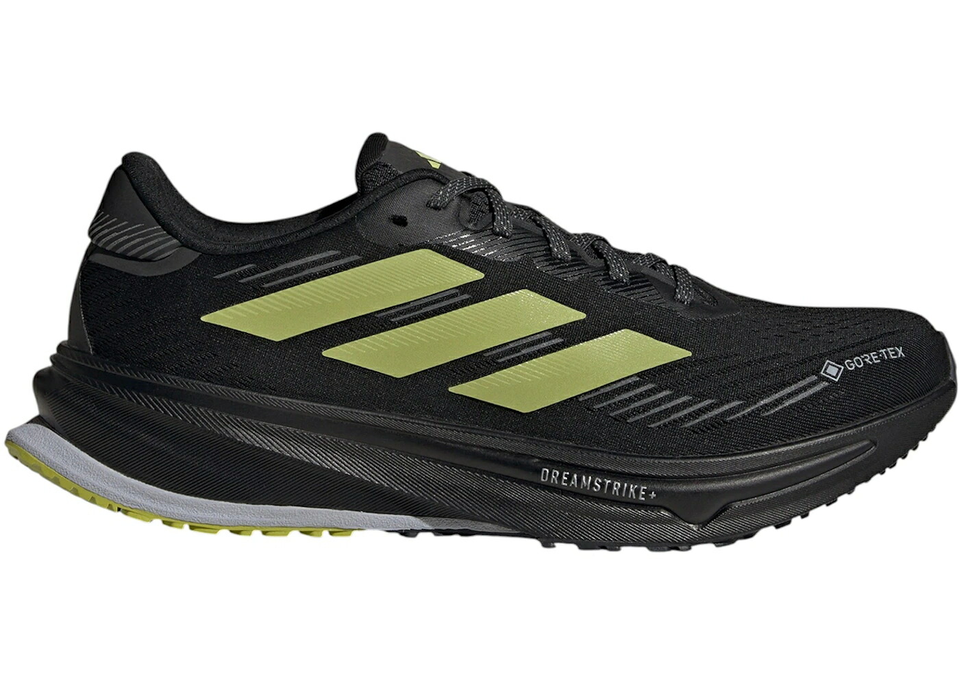 アディダス スーパーノバ ノヴァ ライズ ゴアテックス 黒色 ブラック ライム カーボン コア スニーカー メンズ ADIDAS SUPERNOVA RISE GORE-TEX BLACK PRELOVED LIME CARBON / CORE BLACK PRELOVED LIME CARBON